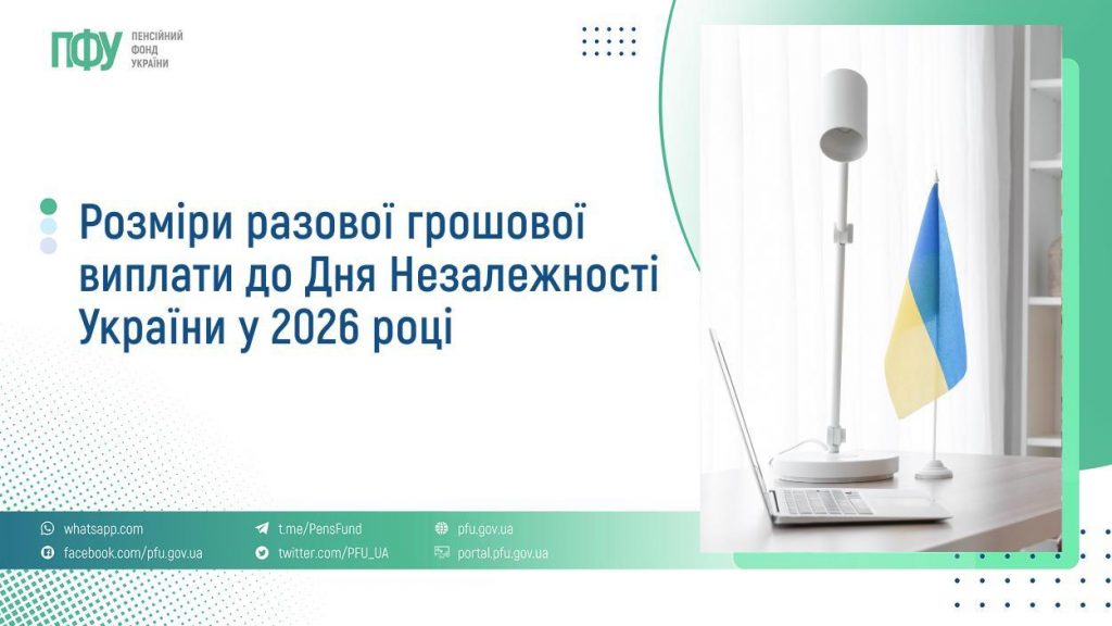 Розміри разової грошової виплати до Дня Незалежності України у 2026 році FB Pensiyi 1 18 1024x576