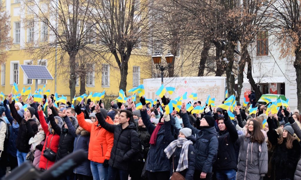 5 20190122 Den Sobornosti DSC 0462 1024x613 - З нагоди 100-річчя Дня Соборності вшанували борців за українську державність