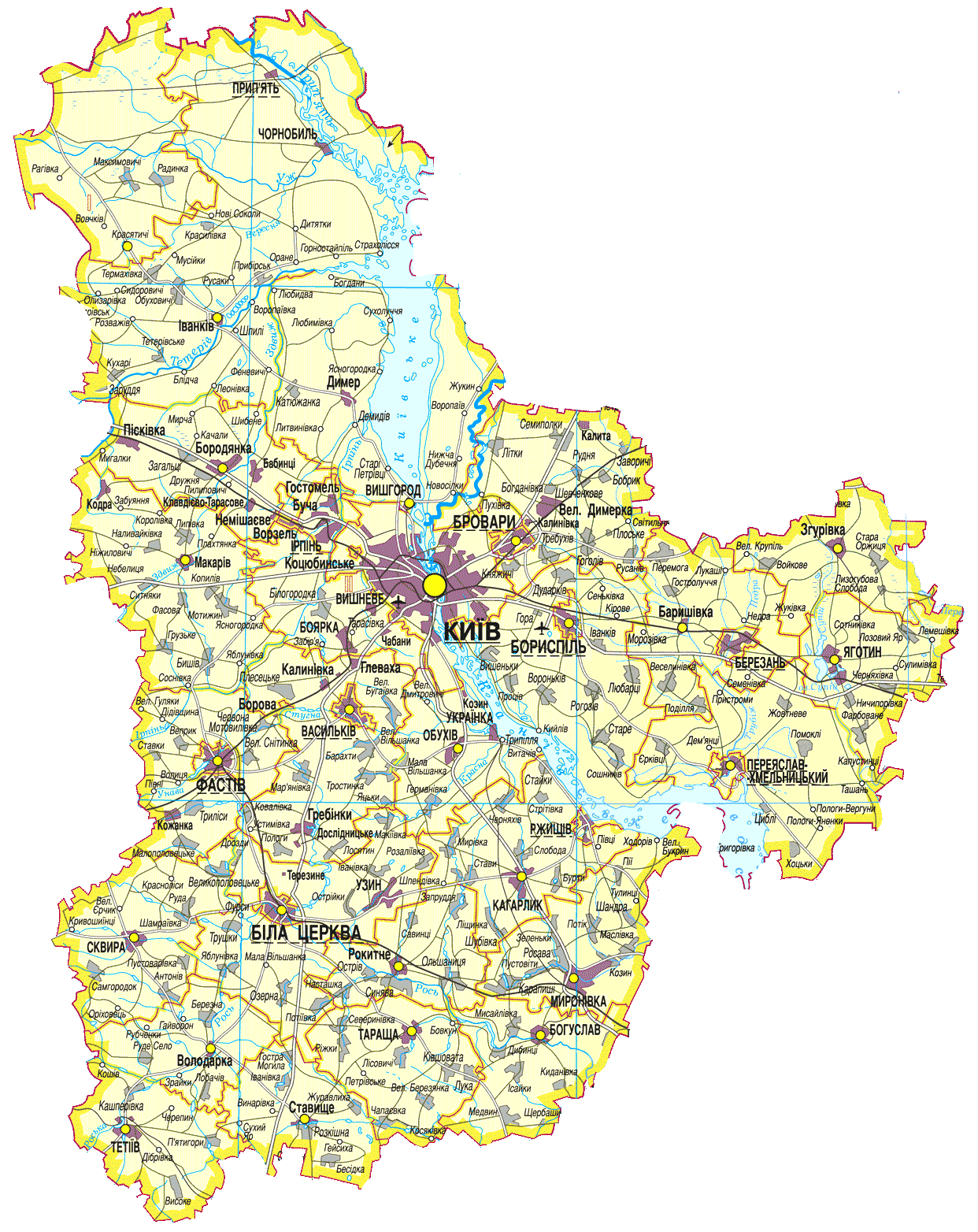 Podrobnaya karta Kyiv obl - Історія створення