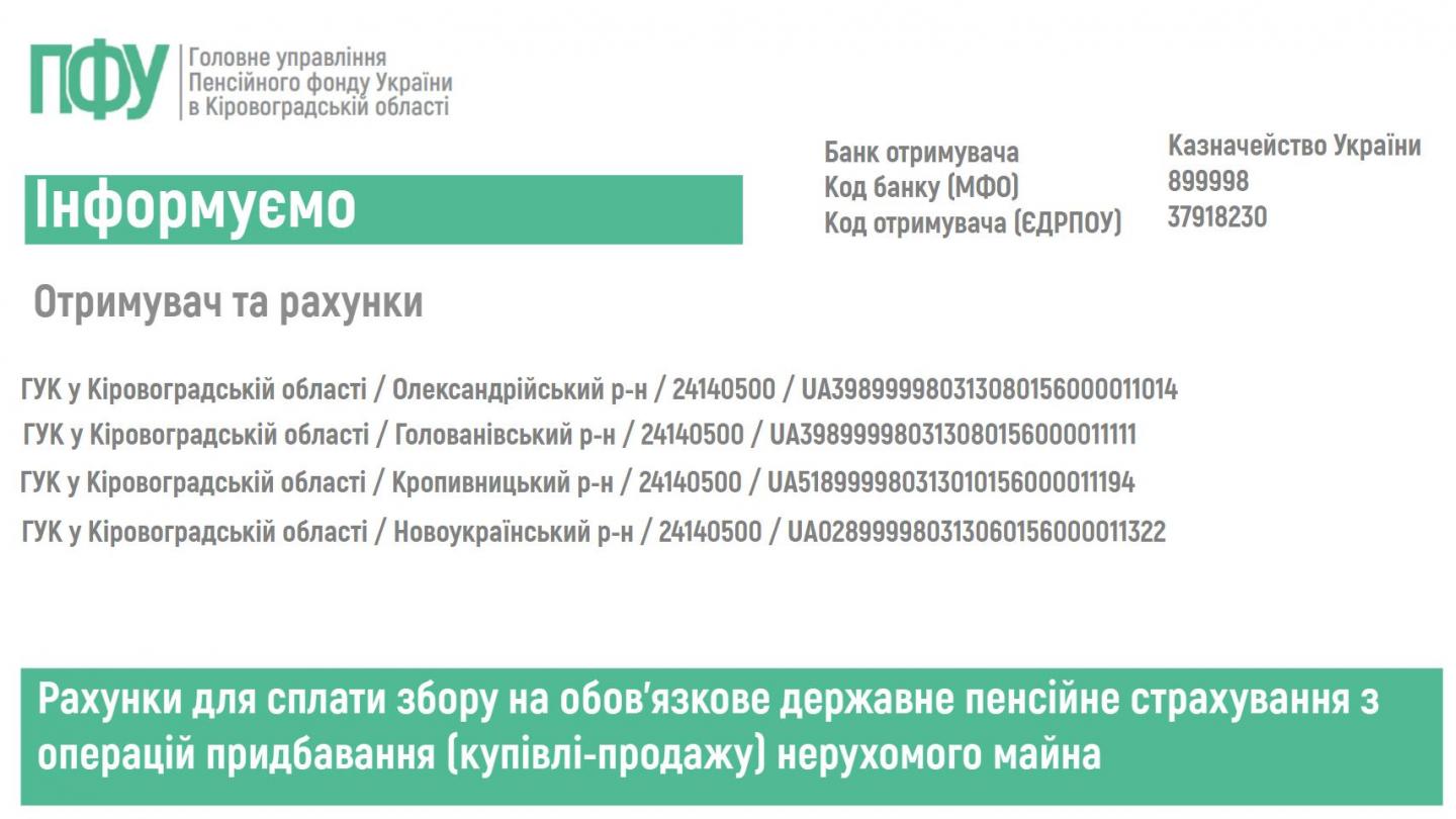 1 4 - Якщо придбали нерухоме майно, маєте сплатити 1 % збору на загальнообов&rsquo;язкове державне пенсійне страхування