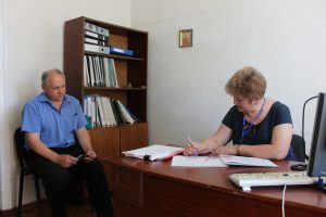 81 vyyiznyj pryjom gromadyan shahta 5 6 300x200 - Працівникам шахти 5/6  м.  Мирнограду розповіли про проведення перерахунків пенсій у 2018 році
