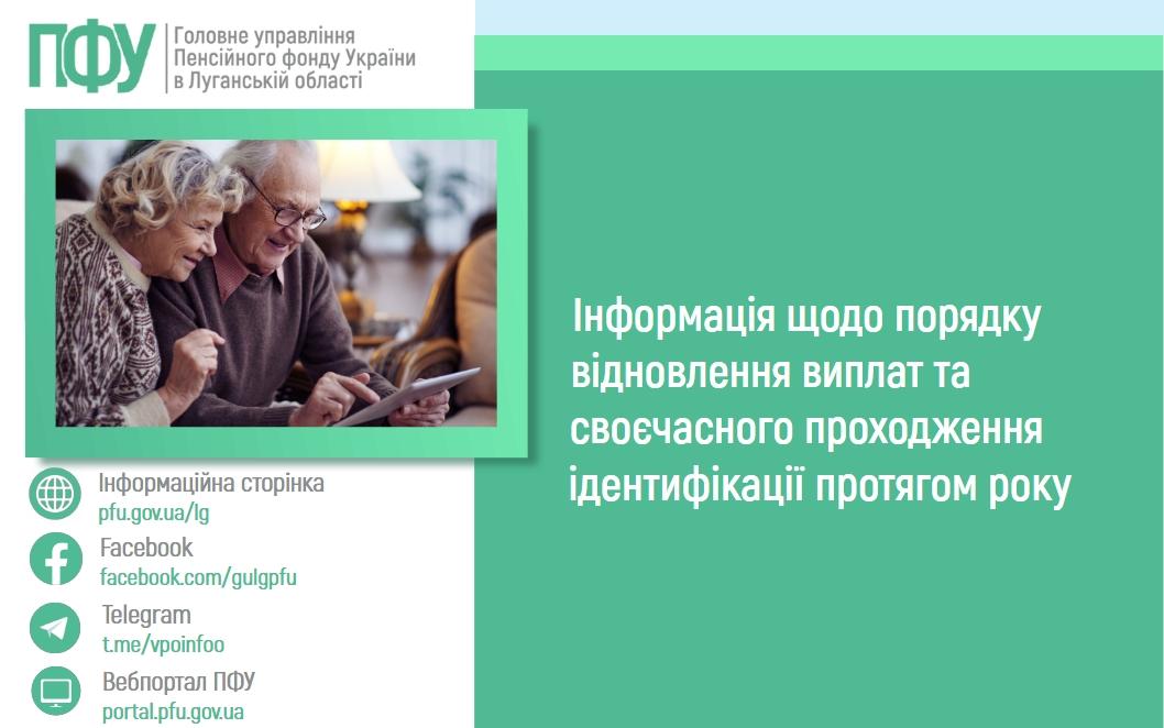 Інформація щодо порядку відновлення виплат та своєчасного проходження ідентифікації протягом року foto 2 - Інформація щодо порядку відновлення виплат та своєчасного проходження ідентифікації протягом року