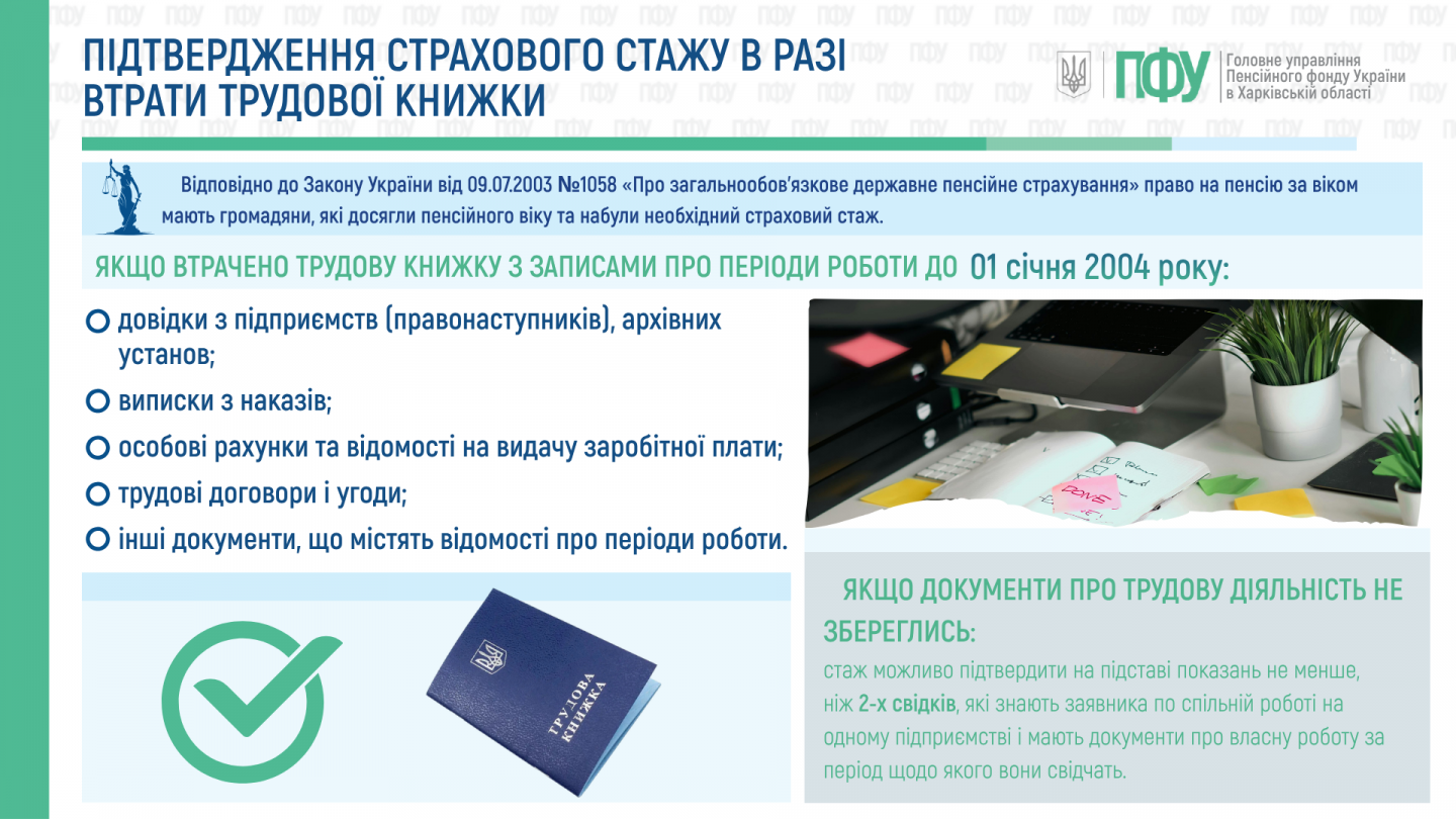 Підтвердження страхового стажу в разі втрати трудової книжки BSD1805 - Підтвердження страхового стажу в разі втрати трудової книжки