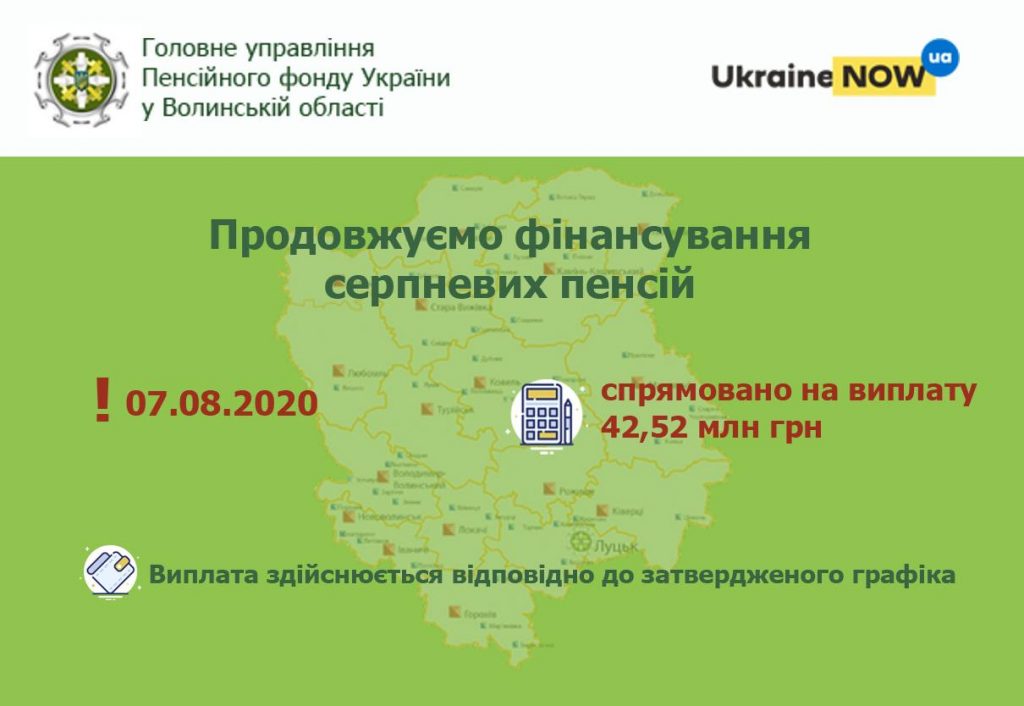 finansuvannya shhoden 082020 3 1024x706 - Фінансування серпневих пенсій продовжується