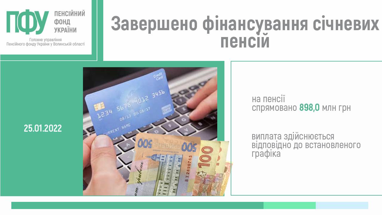2 nove finansuvannya zaversheno sichen - Завершено фінансування січневих пенсій