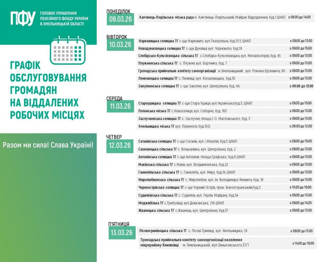 vyyizdy 09 13.03.2026 kopiya 1024x835 - Графік обслуговування громадян на віддалених робочих місцях 09.03.2026-13.03.2026 року